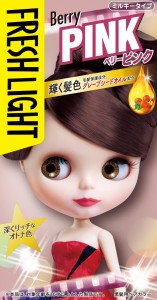 JAPAN Fresh Light MILKY HAIR COLOR Kit Multi 13 Color - Berry Pink - Berry
