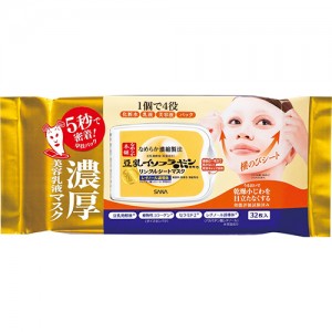 JAPAN Sana Soy Smooth Honpo Wrinkle sheet 32pcs mask - 4964596416002