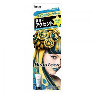 JAPAN Hoyu Beauty Hair Point Color MAKE UP COLOR Cream 6 Color - Turquoise Blue - 4987205312359