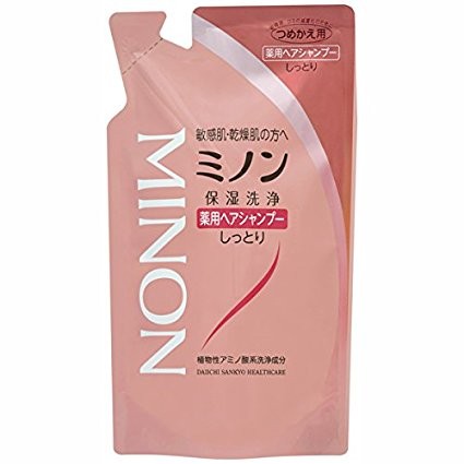 JAPAN Daiichi-Sankyo MINON Medicated Hair Shampoo / Conditioner - Hair Shampoo refill -380ml - 4987107617378
