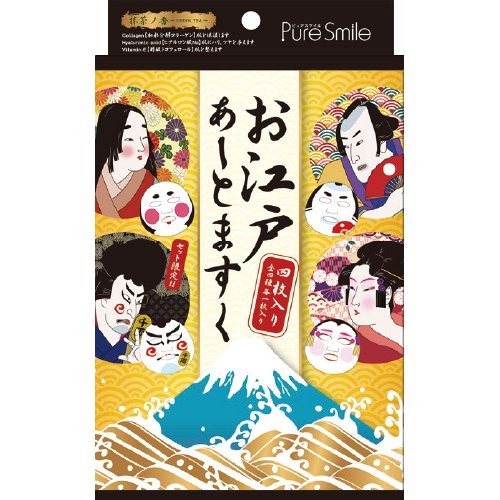 Pure Smile Edo Art Face Mask 4pcs - 4526371040491