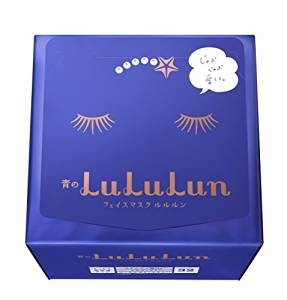 JAPAN Lululun Face Mask 32 Sheet Moisturize / Brightening / Balanced Mask - Blue - Extra Moisturize -32pcs - lun-blue